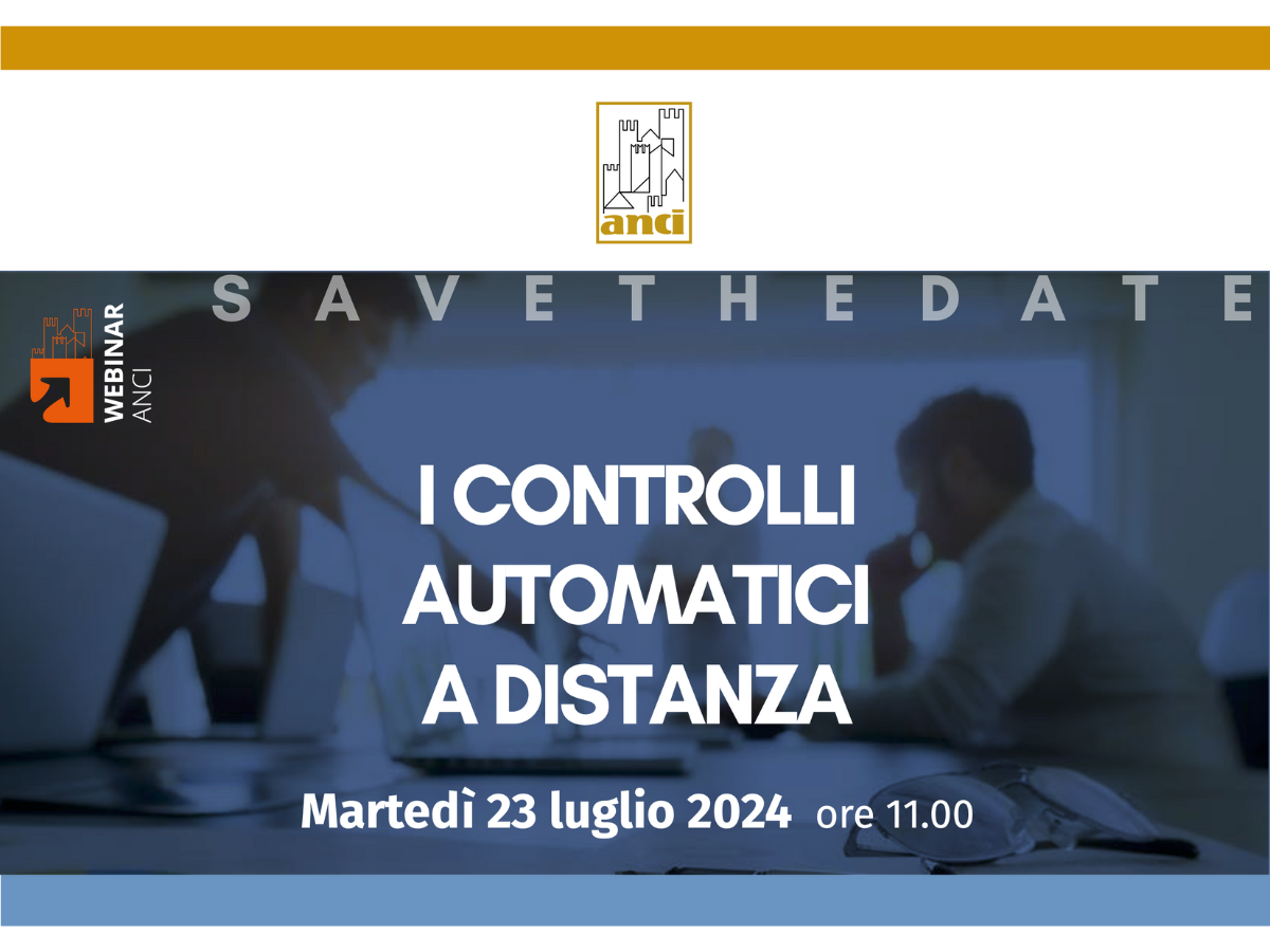 Webinar ANCI “I controlli automatici a distanza”