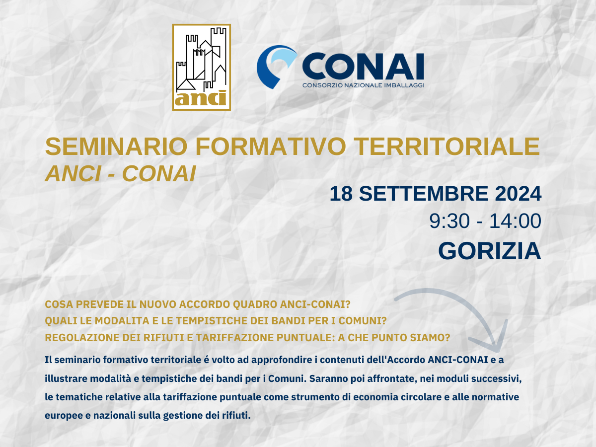 Seminario formativo territoriale ANCI CONAI | Gorizia