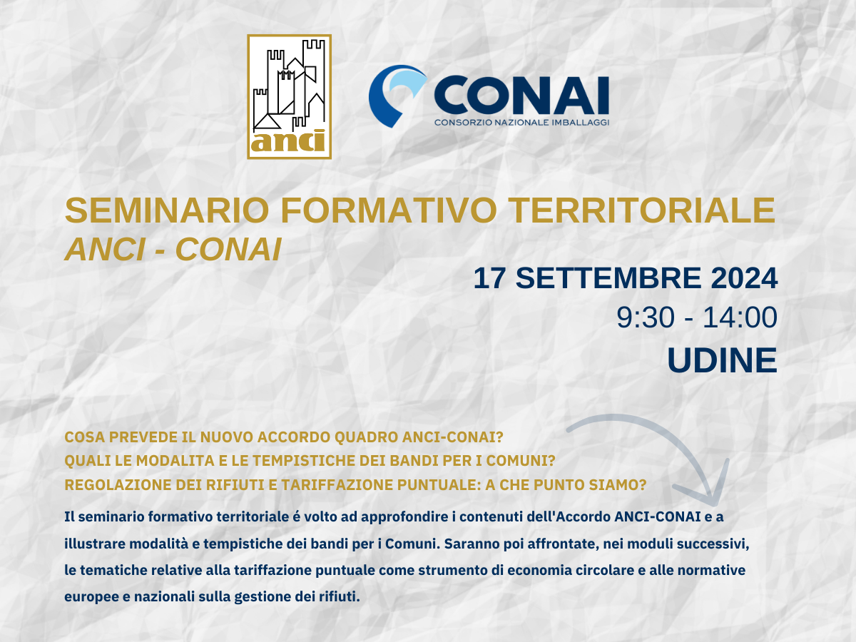 Seminario formativo territoriale ANCI CONAI | Udine