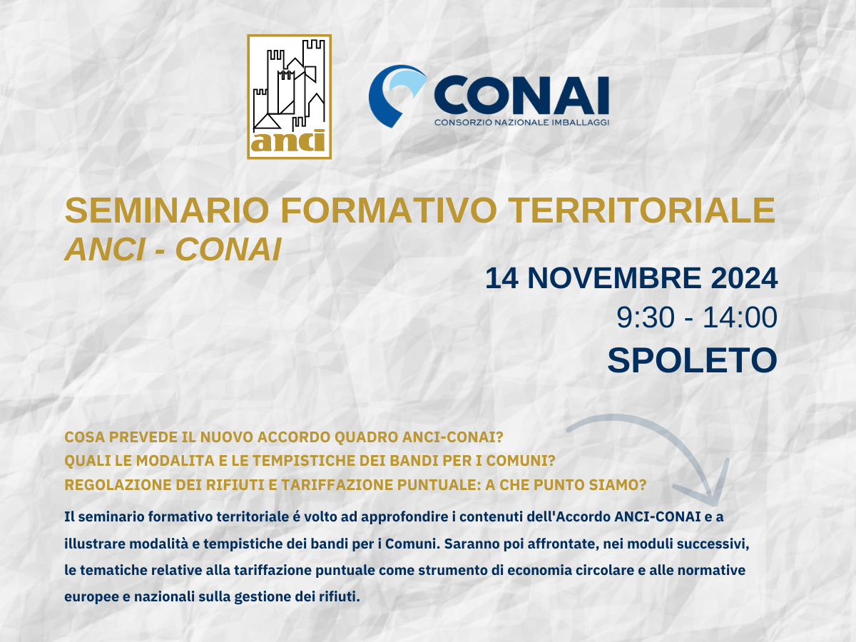 Seminario formativo territoriale ANCI CONAI | Spoleto