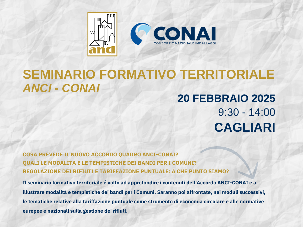 Seminario formativo territoriale ANCI CONAI | Cagliari